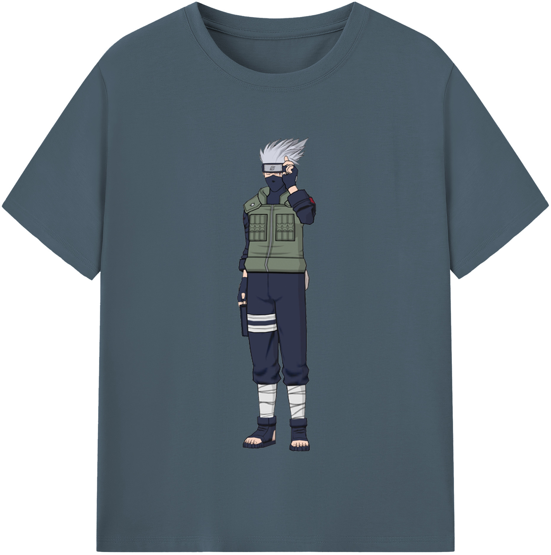 （画像用） NARUTO -ナルト- はたけ カカシ Hatake Kakashi 綿100％半袖Tシャツ（フロントプリント）
